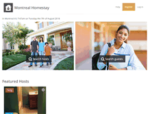 Tablet Screenshot of montrealhomestay.org